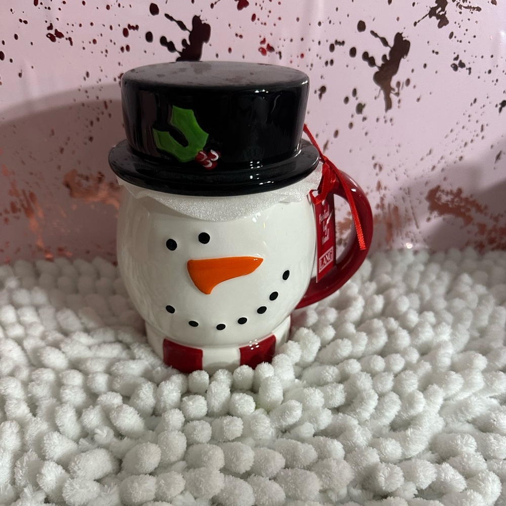 New Snowman Mug With Topper